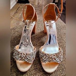 Size 8 Badgley Mischka dress shoes. Color Seashell $225 worn 1 x